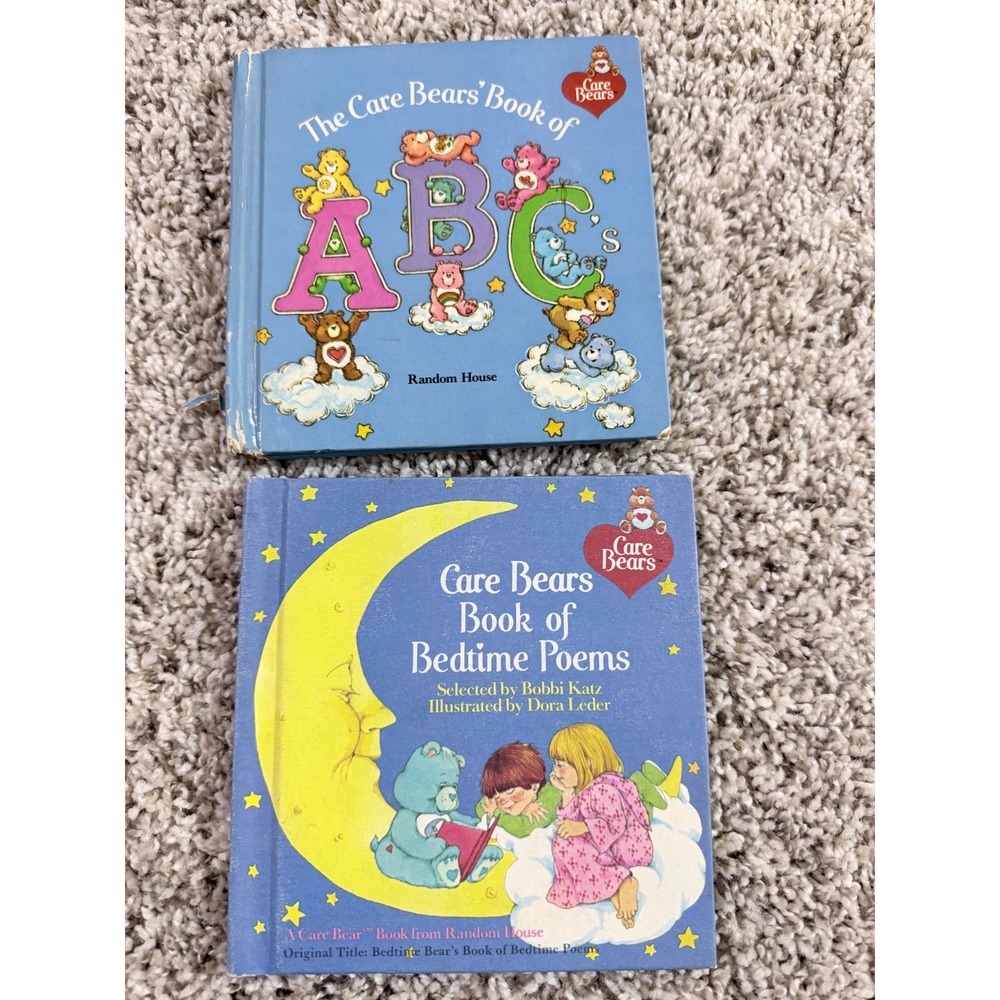 1983 Care Bears Book Lot ABCs & Bedtime Poems Hardcover Random House Vintage